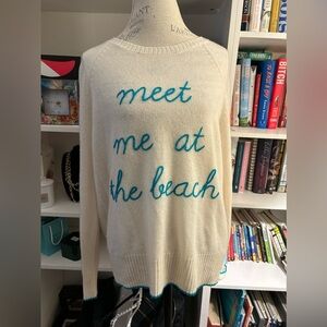 EUC Golden Sun Cashmere Sweater - Meet Me at the Beach - size M/L